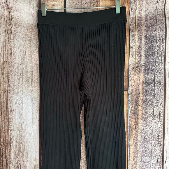 Helmut Lang Pants Black Pleated Knit Medium Luxury Capsule Versatile Minimalist - Picture 3 of 9